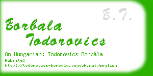 borbala todorovics business card