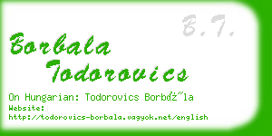 borbala todorovics business card